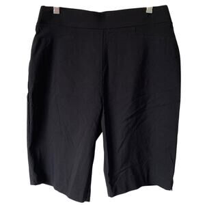 DKNY Black Bermuda Ponte Shorts Size Small Black Business Casual Chic Neutral